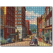 Cakapuzzle Amerikada 1930LAR Sokak Manzarası 120 Parça Puzzle Yapboz Mdf (Ahşap)