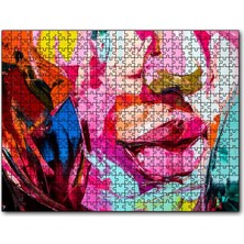 Cakapuzzle Soyut Boyalı Kadın Yüzü 255 Parça Puzzle Yapboz Mdf (Ahşap)