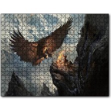 Cakapuzzle Dev Kartal ve Kayalıktaki Savaşçılar 255 Parça Puzzle Yapboz Mdf (Ahşap)