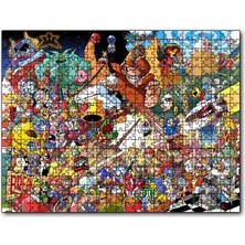 Cakapuzzle Nintendo Wii Tüm Karakterler Kompozisyon 120 Parça Puzzle Yapboz Mdf (Ahşap)