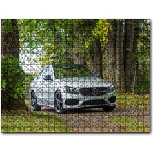 Cakapuzzle Orman Patikası ve Gri Mercedes 120 Parça Puzzle Yapboz Mdf (Ahşap)