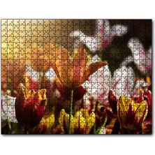 Cakapuzzle Laleler ve Güneş Işıkları 120 Parça Puzzle Yapboz Mdf (Ahşap)
