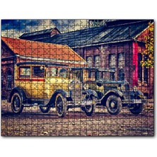 Cakapuzzle Sarı ve Siyah Antika Otomobiller 120 Parça Puzzle Yapboz Mdf (Ahşap)