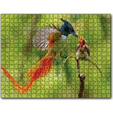 Cakapuzzle Sinekkapan Kuşu Yavrusunu Besliyor 120 Parça Puzzle Yapboz Mdf (Ahşap)
