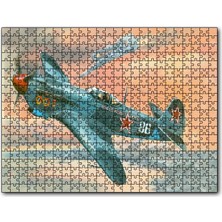 Cakapuzzle Nostalfik Savaş Uçağı Çizim Sanat 500 Parça Puzzle Yapboz Mdf (Ahşap)