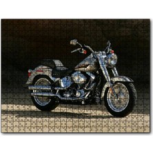 Cakapuzzle Gri Harley Davidson Motorsiklet 120 Parça Puzzle Yapboz Mdf (Ahşap)