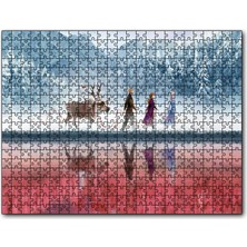 Cakapuzzle Buzlar Kraliçesi ve Arkadaşları Animasyon 120 Parça Puzzle Yapboz Mdf (Ahşap)