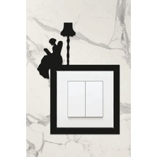 Ahwall Ahşap Priz Çerçevesi Kadın Temalı