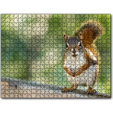 Cakapuzzle Daldaki Sevimli Küçük Sincap 120 Parça Puzzle Yapboz Mdf (Ahşap)