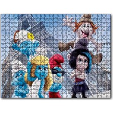 Cakapuzzle Eyfel Kulesi ve Şirinler 1000 Parça Puzzle Yapboz Mdf(Ahşap)