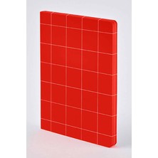 Nuuna Deri Defter Break The Grid Red A5 Premium Kağıt 160 Sayfa