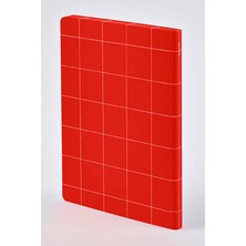 Nuuna Deri Defter Break The Grid Red A5 Premium Kağıt 160 Sayfa