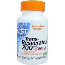 Doctor's Best Doctor's Best, Trans-Resveratrol 200 With Resvinol, 200 Mg, 60 Veggie Caps (Supplement Turkey Garantisi Ile)
