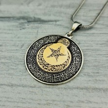 Takı925 925 Ayar Gümüş Fatiha Suresi Kelime-I Tevhid Yazılı Model Kolye