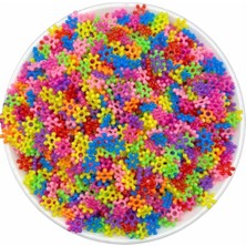 Hedef Bijuteri 25GR 8mm Karışık Renkli Disk Kar Tanesi Boncuk , Takı Yapım Boncuğu (25 Gr, ~700 Adet)