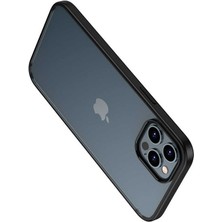 Case 4U Apple iPhone 11 Kılıf Ultra Ince Renkli Kenar Şeffaf Arka Yüzey Yumuşak Lüx Silikon Hom Kapak Siyah