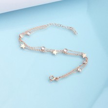Ravza Gümüş 925 Ayar Gümüş Üç Zincirli Yıldız Bileklik