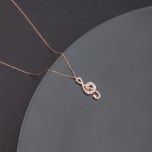 Ravza Gümüş 925 Ayar Gümüş Sol Anahtarı Kolye