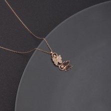 Ravza Gümüş 925 Ayar Gümüş Ikili Kelebek Kolye