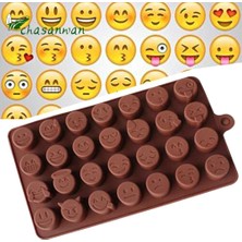 Siliko World Emoji Şekilleri Silikon Çikolata Kalıbı