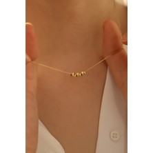 Milet Kuyumculuk 14 Ayar Altın Ince Forse Zincir Üçlü Dorika Kolye