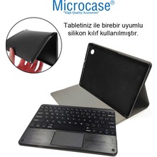 Microcase Lenovo M10 Plus 10.3 Inch TB-X606 X606F Bluetooth Touchpad Klavye + Bkk5 Standlı Kılıf - Siyah