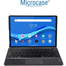 Microcase Lenovo M10 Plus 10.3 Inch TB-X606 X606F Bluetooth Touchpad Klavye + Bkk5 Standlı Kılıf - Siyah