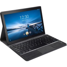 Microcase Lenovo Tab M10 Fhd Rel TB-X605FC TB-X605LC Bluetooth Touchpad Klavye + Bkk5 Standlı Kılıf - Siyah