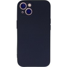 Case World Apple iPhone 13 Mini Kapak Içi Kadife Kamera Korumalı Lansman Silikon Kılıf - Lacivert
