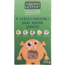 Makarna Lütfen 4 Sebzeli  Ruşeymli Harf Rakam Şehriye 250 gr