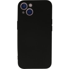 Caseart Apple iPhone 13 Mini Kapak Içi Kadife Kamera Korumalı Lansman Silikon Kılıf - Siyah