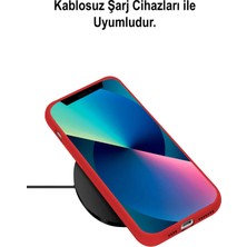 Caseart Apple iPhone 13 Kapak Içi Kadife Kamera Korumalı Lansman Silikon Kılıf - Petrol Mavisi