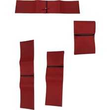 Tegin Range Rover Velar 2018 ve Sonrası Direksiyon Kılıfı Deri Siyah Yüzük Kırmızı Ip