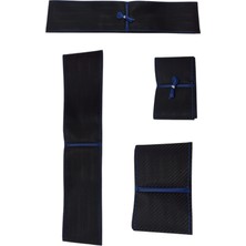 Tegin Honda Civic Vtec 01-05 Direksiyon Kılıfı Carbon Mavi Yüzük Mavi Ip