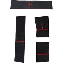 Tegin Volkswagen Tiguan 2007-2015 Direksiyon Kılıfı Carbon Kırmızı Yüzük Kırmızı Ip