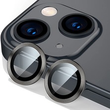 Gpack Apple iPhone 13 Mini Kamera Metal Cam Lens Koruyucu Siyah