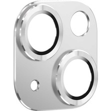 Gpack Apple Apple iPhone  13 Mini Kamera Metal Cam Lens Full Koruyucu Gümüş