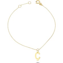 Glorria Altın Ç Harfi Bileklik