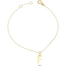 Glorria Altın F Harfi Bileklik