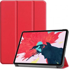 Kilifone - iPad Air 10.9 2020 (4.nesil) - Tablet Kılıfı Smart Cover Standlı 1-1 Kılıf - Kırmızı