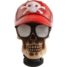 Homyl Evrensel Araba Manuel Vites Kolu Kafa Kafatası Beyzbol Şapkası Shifter Kırmızı (Yurt Dışından)