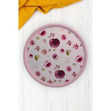 Zucci Güllü Pembe Yuvarlak Tepsi