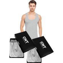 Cnt 12 Adet %100 Pamuk Beyaz Erkek Penye Atlet Ekonomik Paket