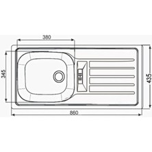 Artenova Tezgaha Sıfır Keten Dokulu D-T 86X43,5 Sag Evye