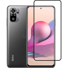 Canpay Xiaomi Redmi Note 10S Uyumlu Ekran Koruyucu Full Kavisli Tam Kaplayan 5d Hd Cam
