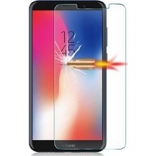 Canpay Huawei Y7 2018 Uyumlu Ekran Koruyucu Yeni Nesil Hd Kalite Kırılmaz Cam