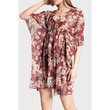 Emporio Armani Çiçek Desenli V Yaka Mini Elbise Bayan Elbise S 262663 1P316 03956