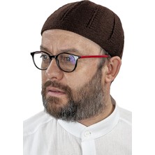 İhvan Online Orlon Örme Kışlık Yün Bere Takke Sade Kahverengi