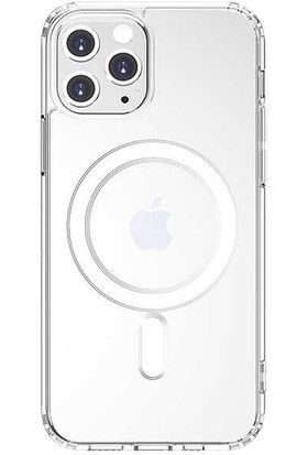 Teleplus iPhone 11 Pro Max Kılıf Manyetik Kristal Wiriless Destekli Sert Kapak Silikon + 20000 mAh Magsafeli Powerbank Siyah