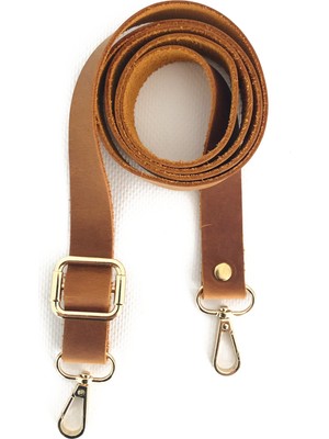Alfa Tasarım Atölyesi Deri Çanta Sapı Altın (120 Cm) - Crazy Camel Rengi
